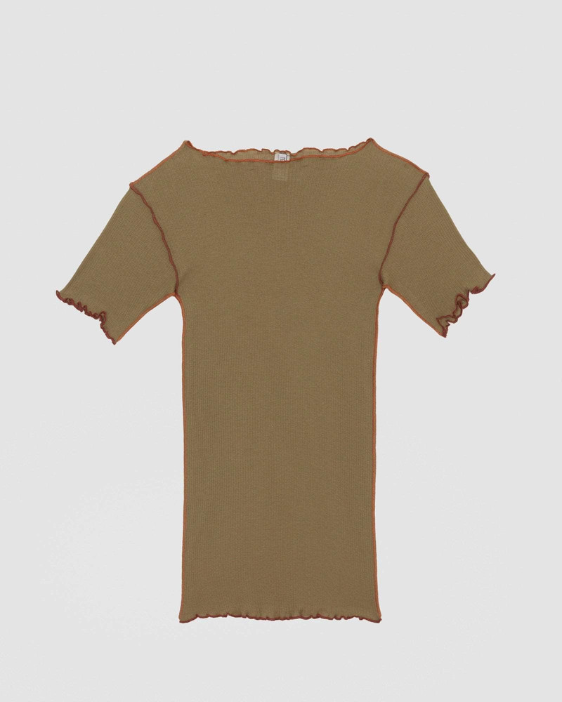 Vein Tee Shirt - Fine Organic Cotton Rib 5
