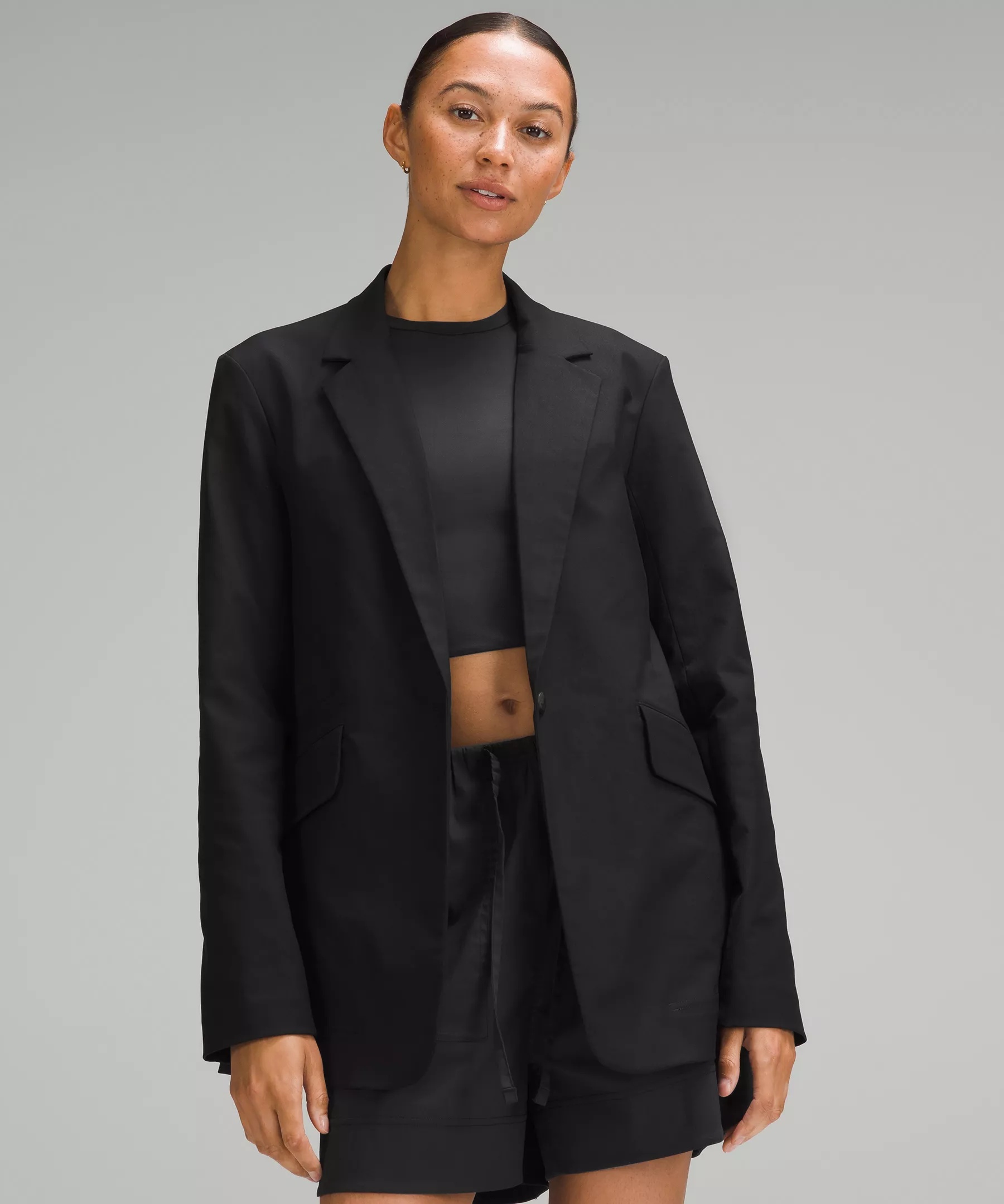 Relaxed-Fit Twill Blazer - 1