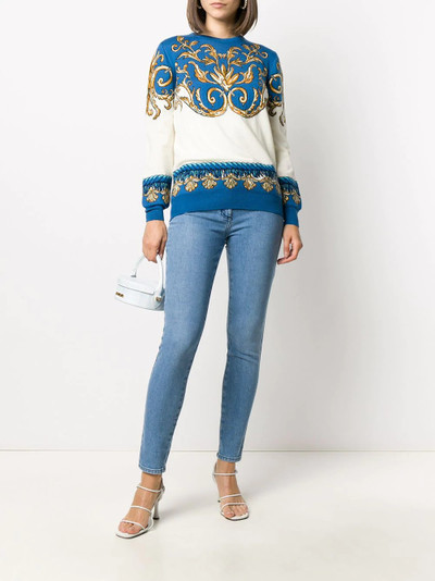 Moschino baroque-pattern jumper outlook