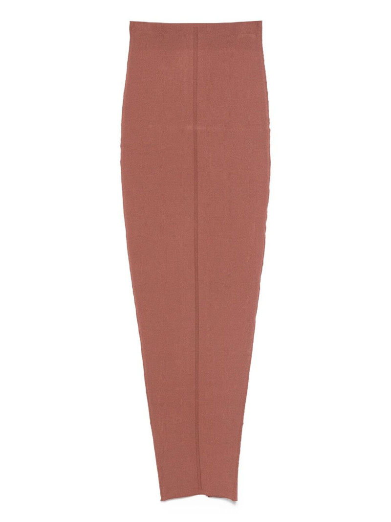 Pillar ribbed-knit skirt 1