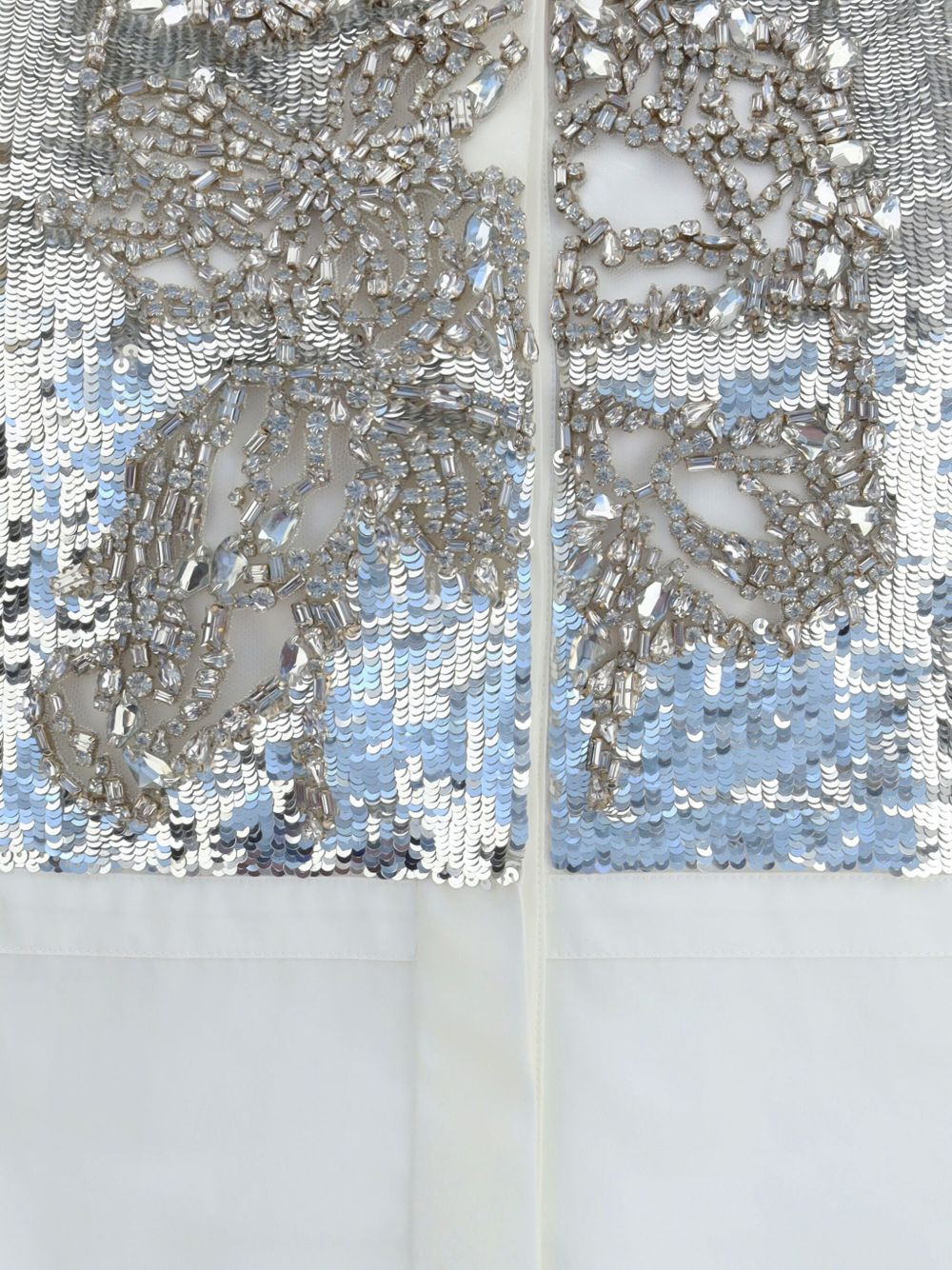 sequin-embellished cotton shirt - 4