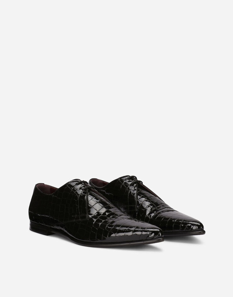 Dolce & Gabbana Crocodile-print calfskin Derby shoes outlook