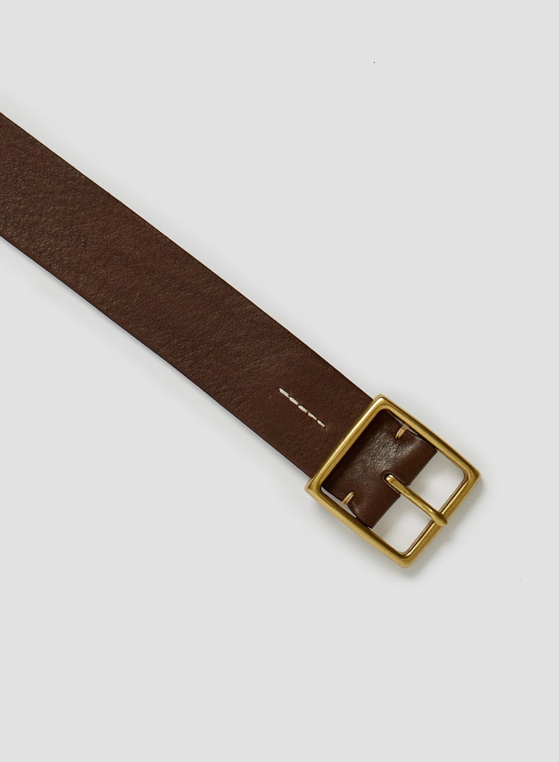 Window Buckle Belt In Brown Leather - 2