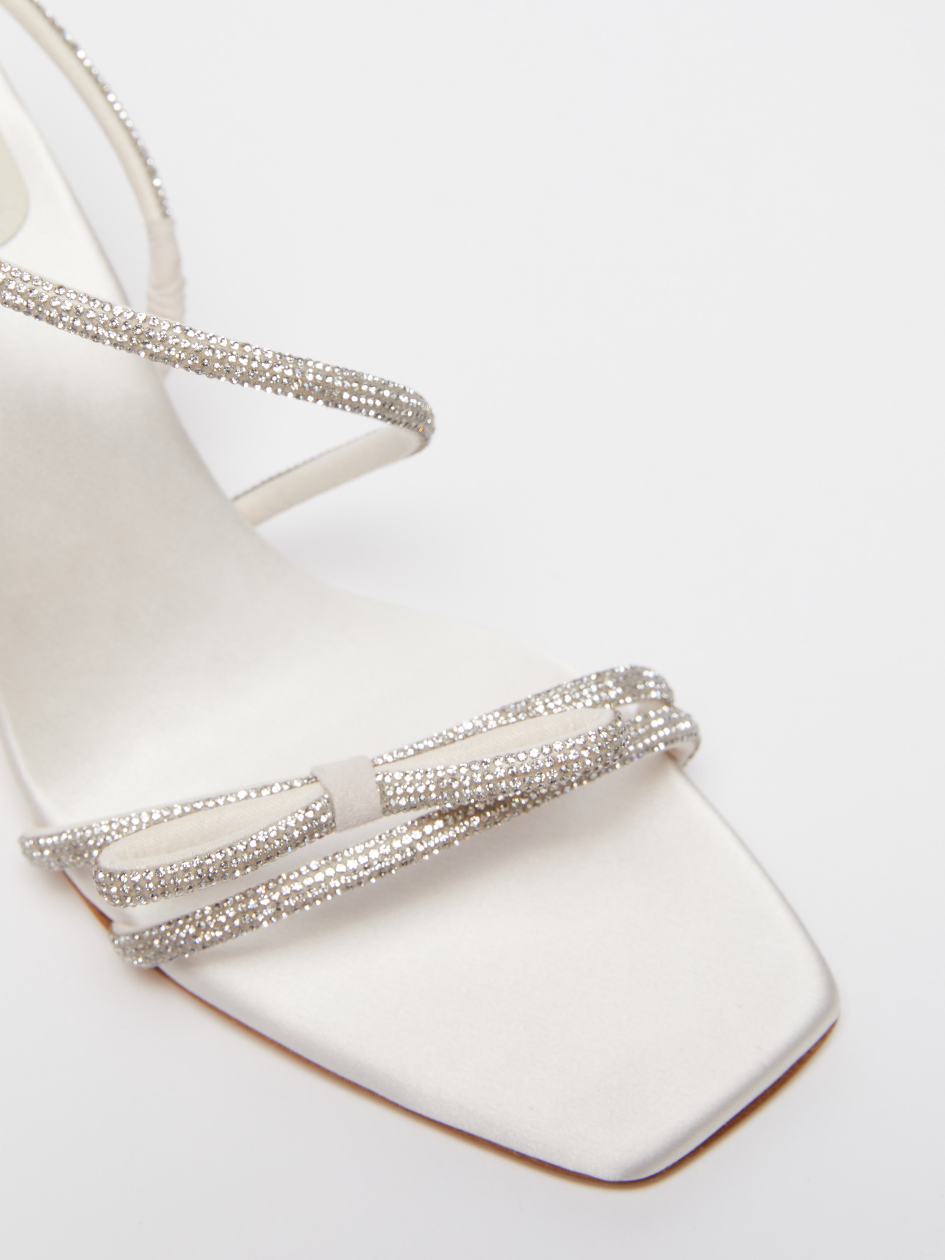CRYSTALSANDAL Bow-adorned satin sandals - 4