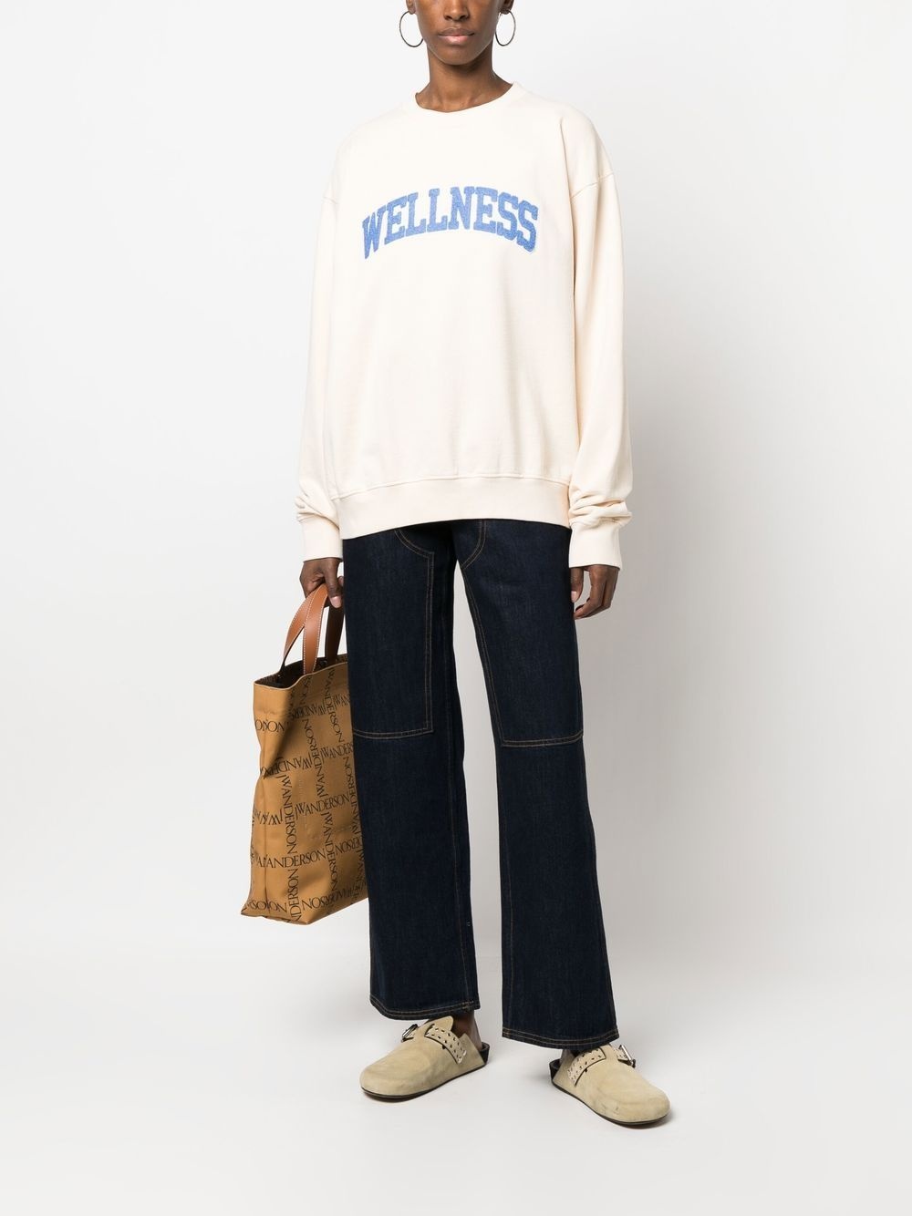 Wellness-appliquÃÂ© cotton sweatshirt - 2