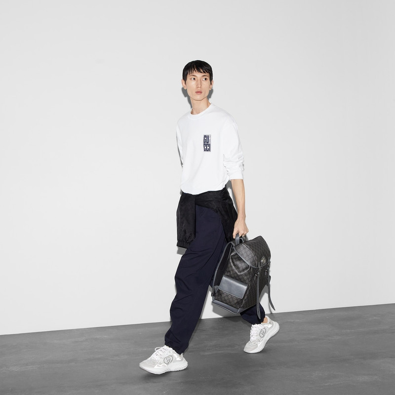 Cotton jersey T-shirt with Gucci print 6