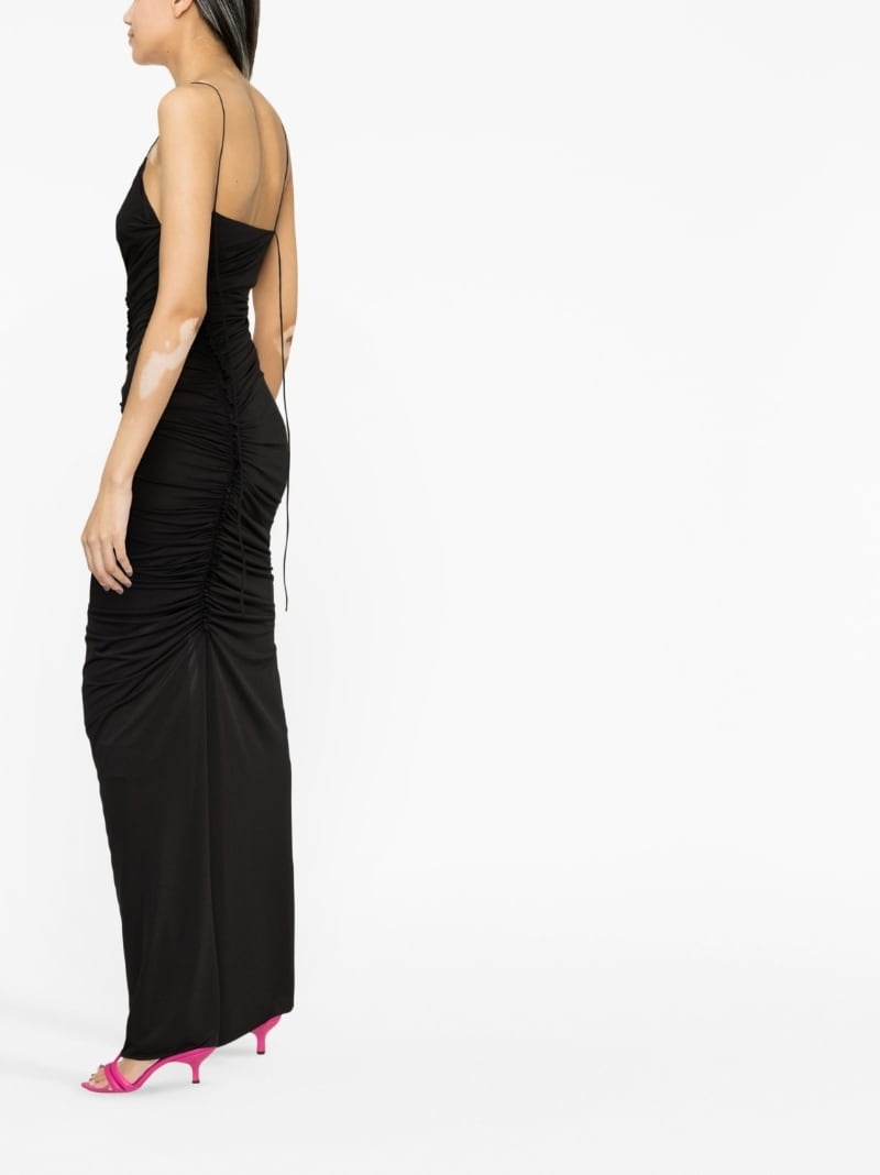 ruched maxi dress - 3