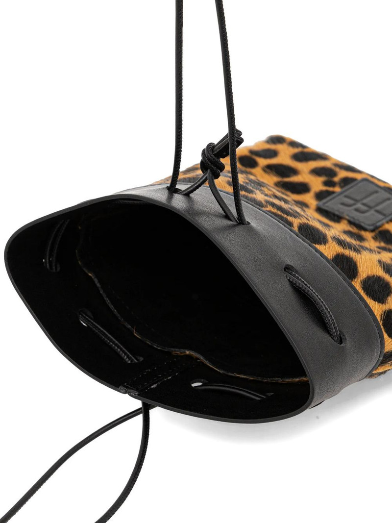 animal-print drawstring bucket bag 5