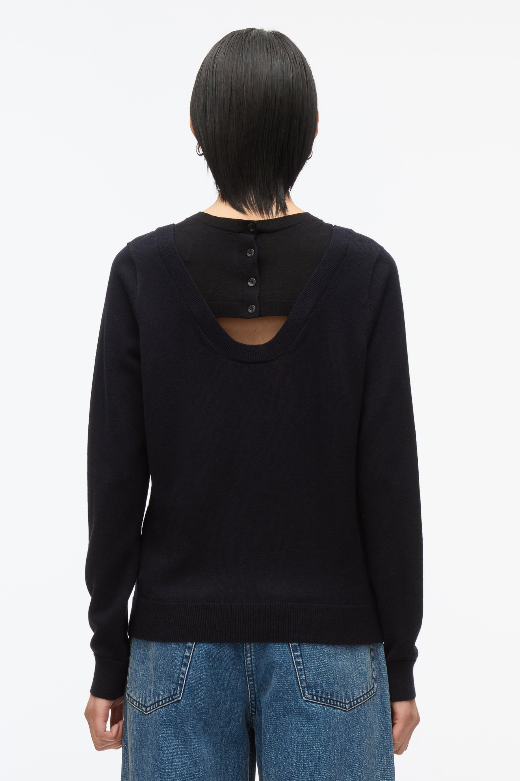 Layered Knit Pullover with Keyhole - 17