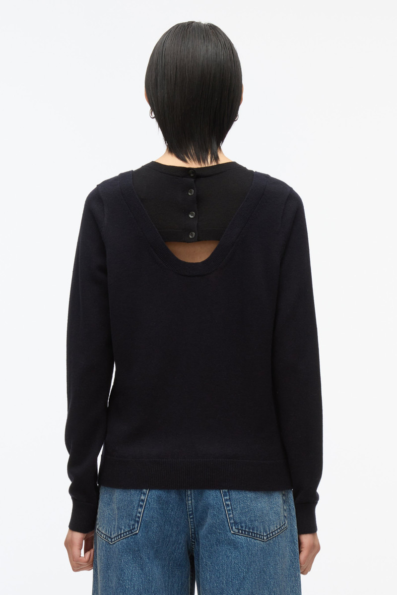 Layered Knit Pullover with Keyhole 17