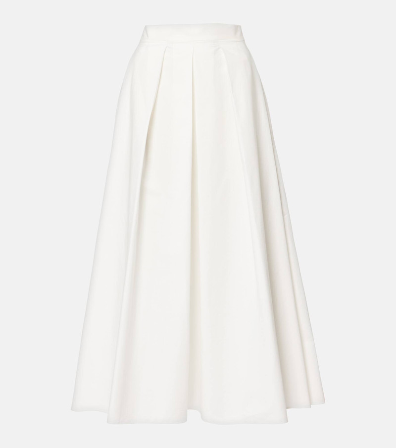 Cotton popeline midi skirt - 1