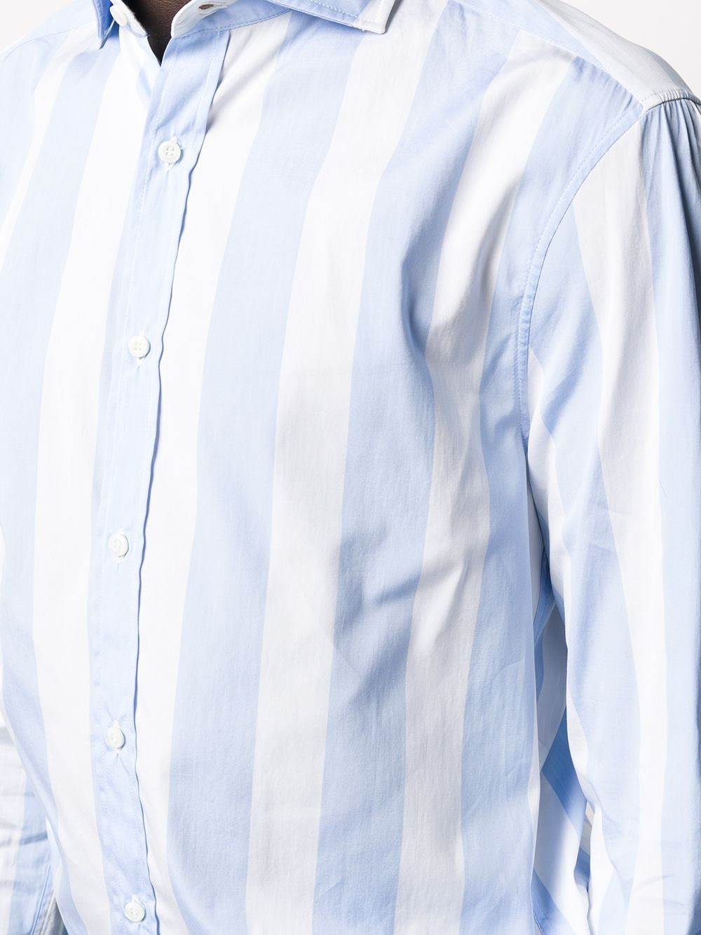 striped button-down shirt - 5