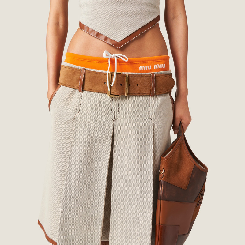 Miu Miu Suede belt outlook