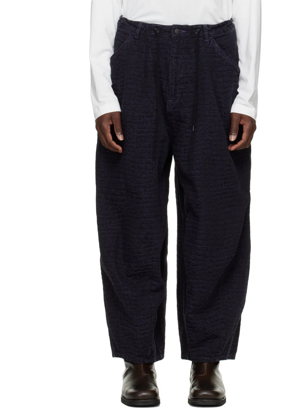 Black Crocodile Jacquard H.D. Painter Jeans - 1