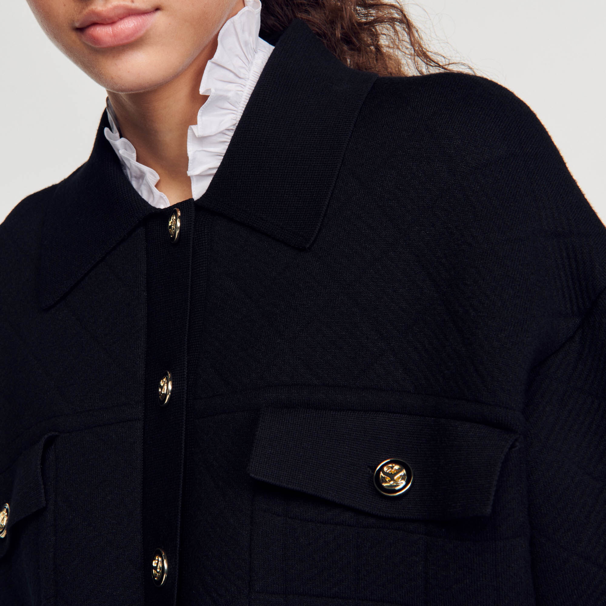 CROPPED KNIT CARDIGAN - 4