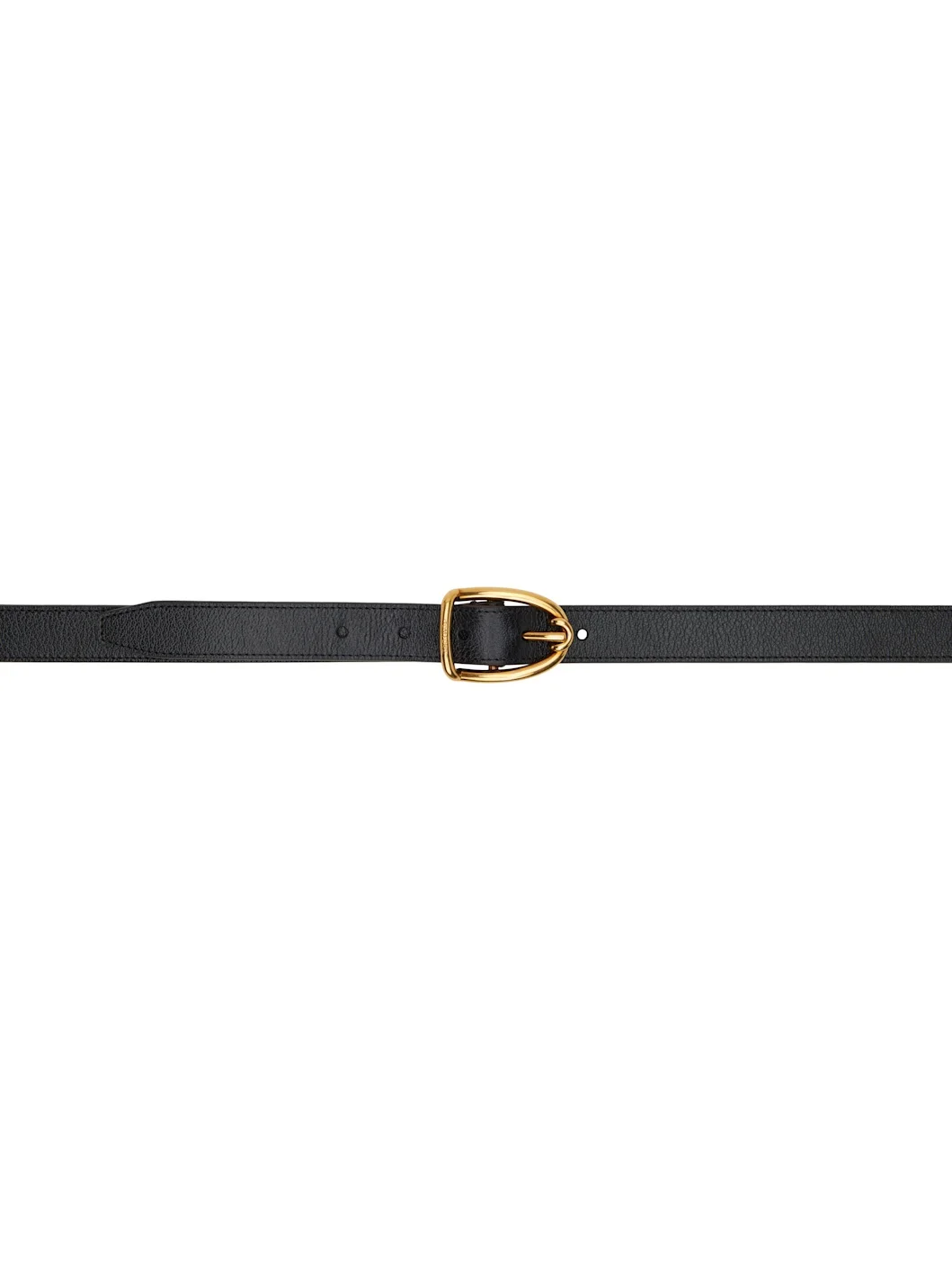 Black Angled Buckle Belt - 1