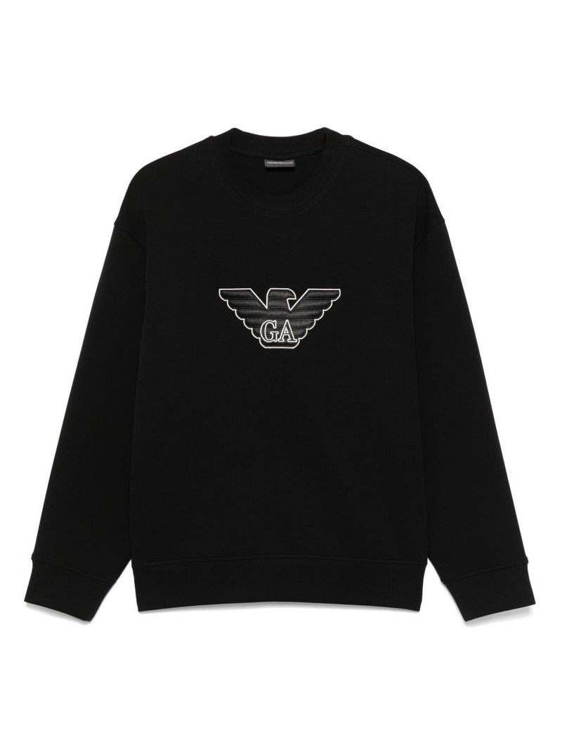 logo-patch sweatshirt 1