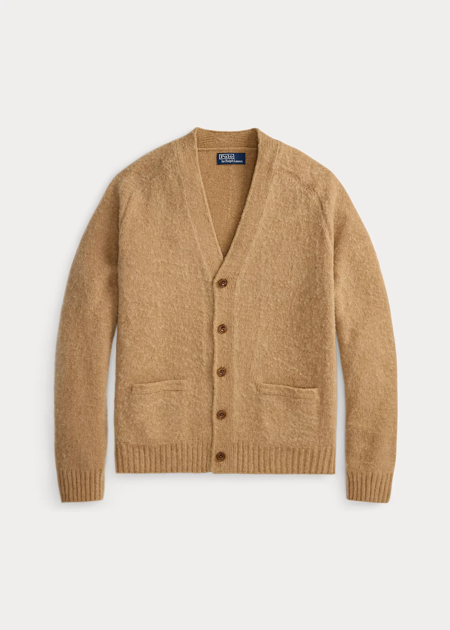 Suede-Patch Wool-Cashmere Cardigan - 1