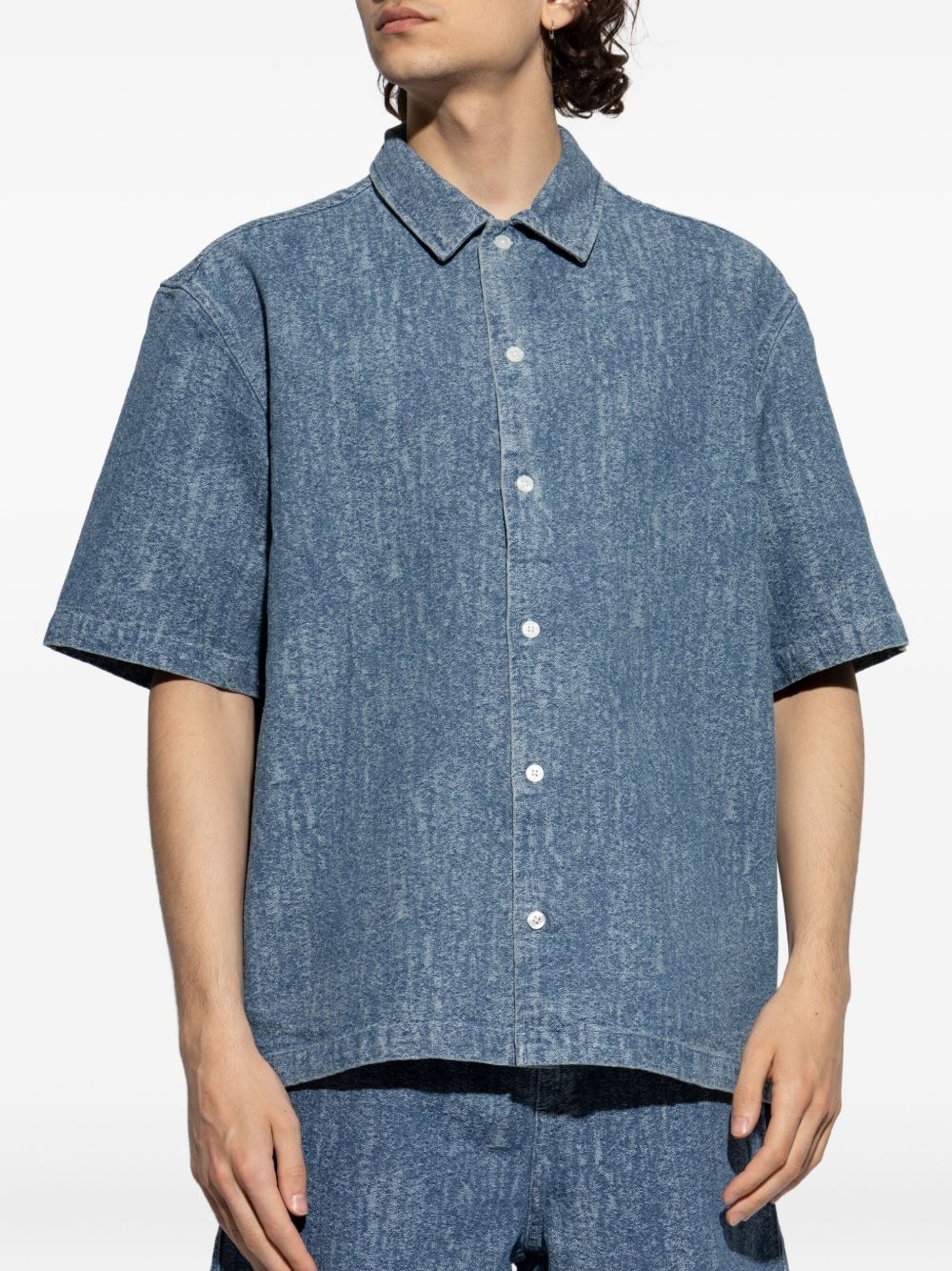washed denim shirt - 3