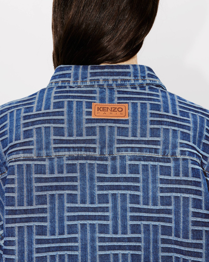'KENZO Weave' loose shirt in japanese denim 8