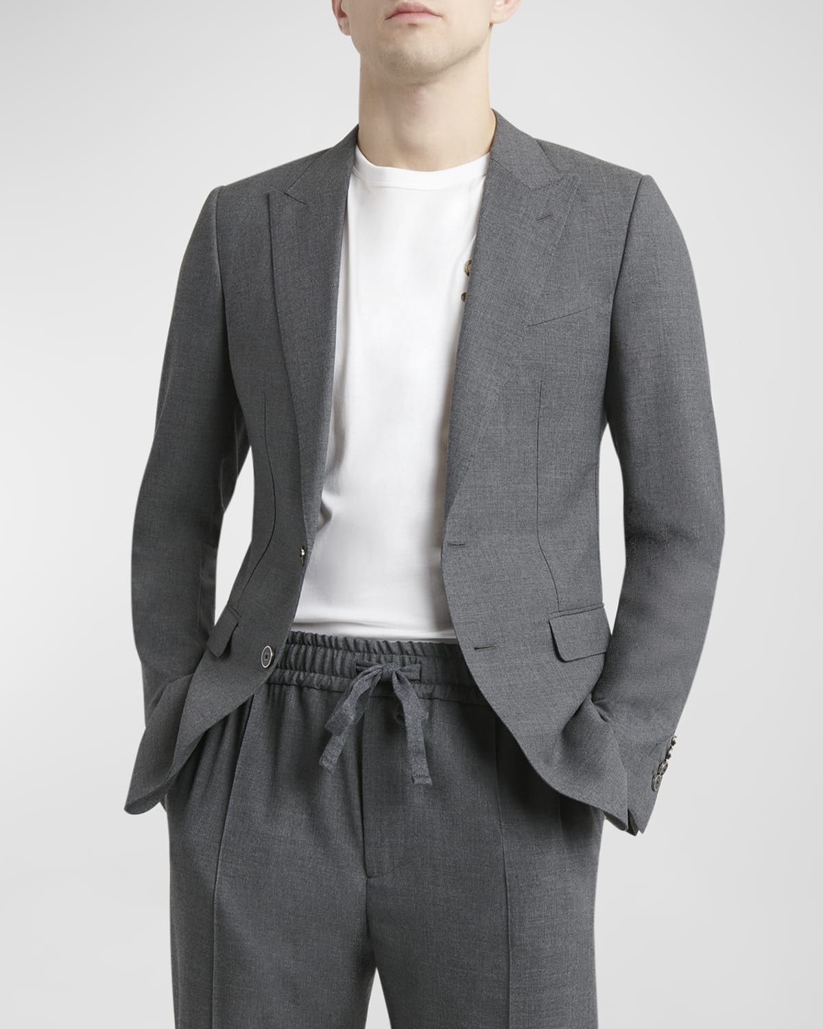 Men's Wool Suit Jacket - 7