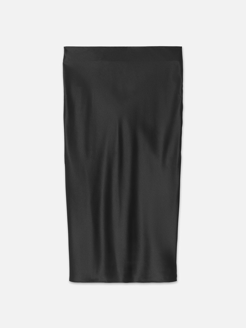 FRAME 90's Bias Skirt in Black outlook