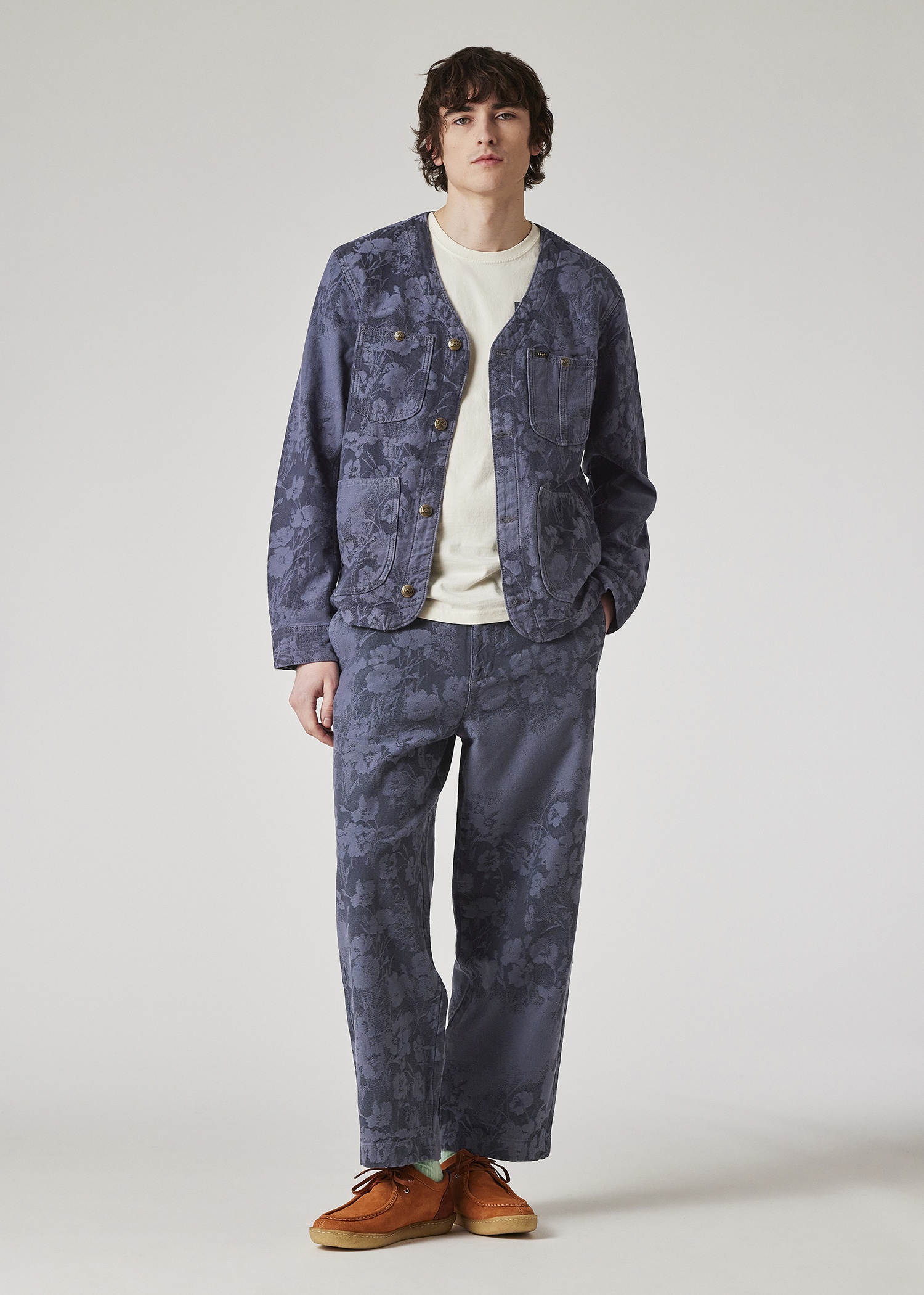 Paul Smith + Lee® Indigo Jacquard Tapered Trousers - 4