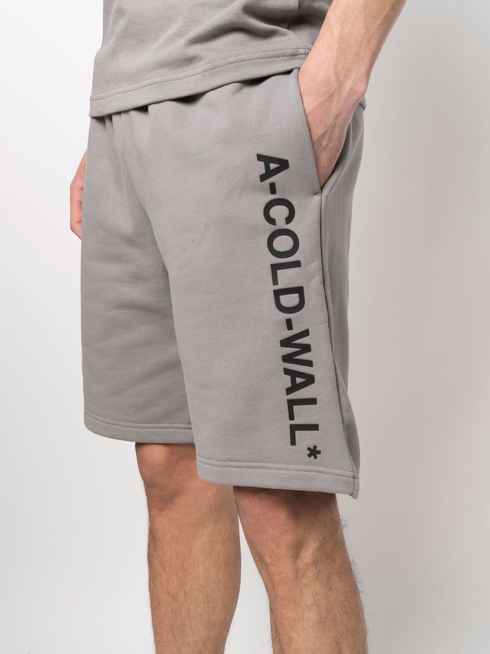 logo-print track shorts - 5