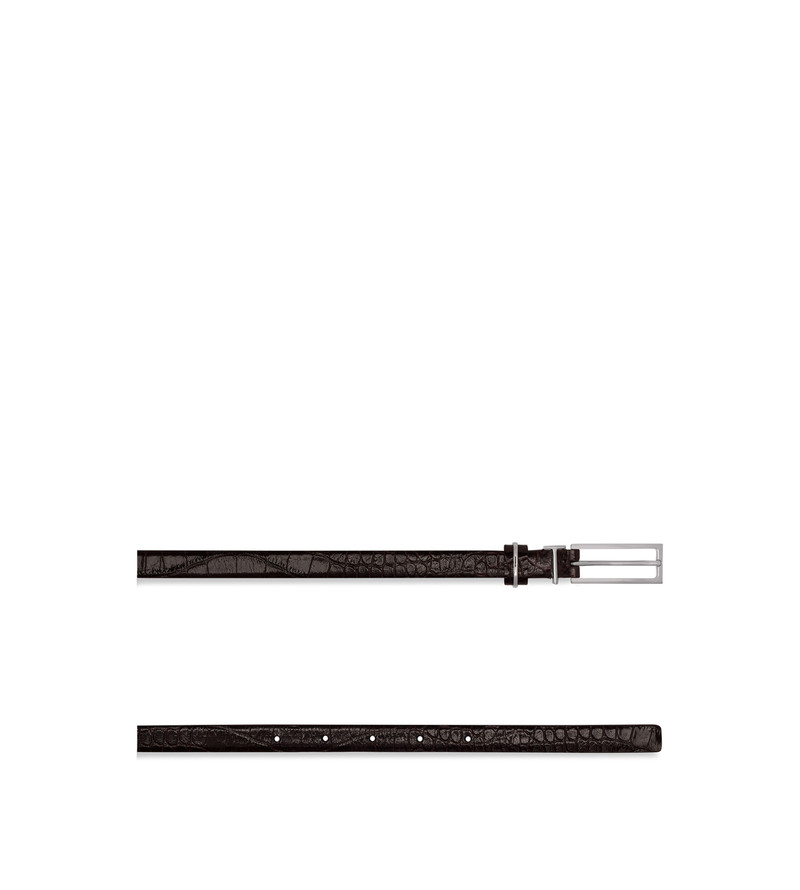 TOM FORD PRINTED CROC METAL T LOOP BELT outlook