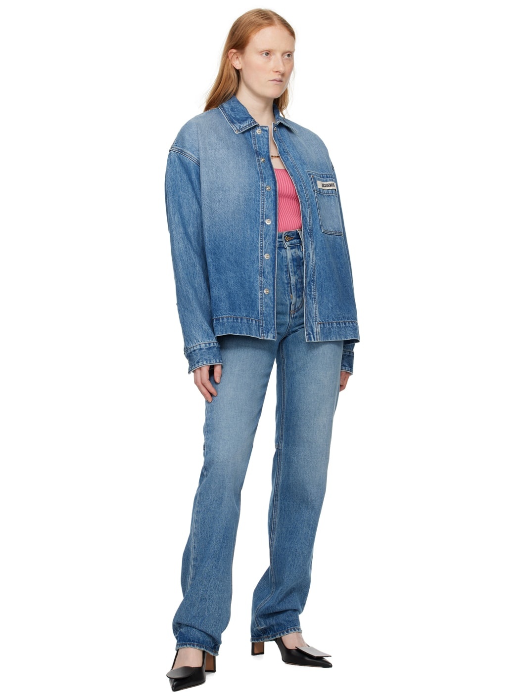Blue Les Sculptures 'Le de-Nîmes droit' Jeans - 4