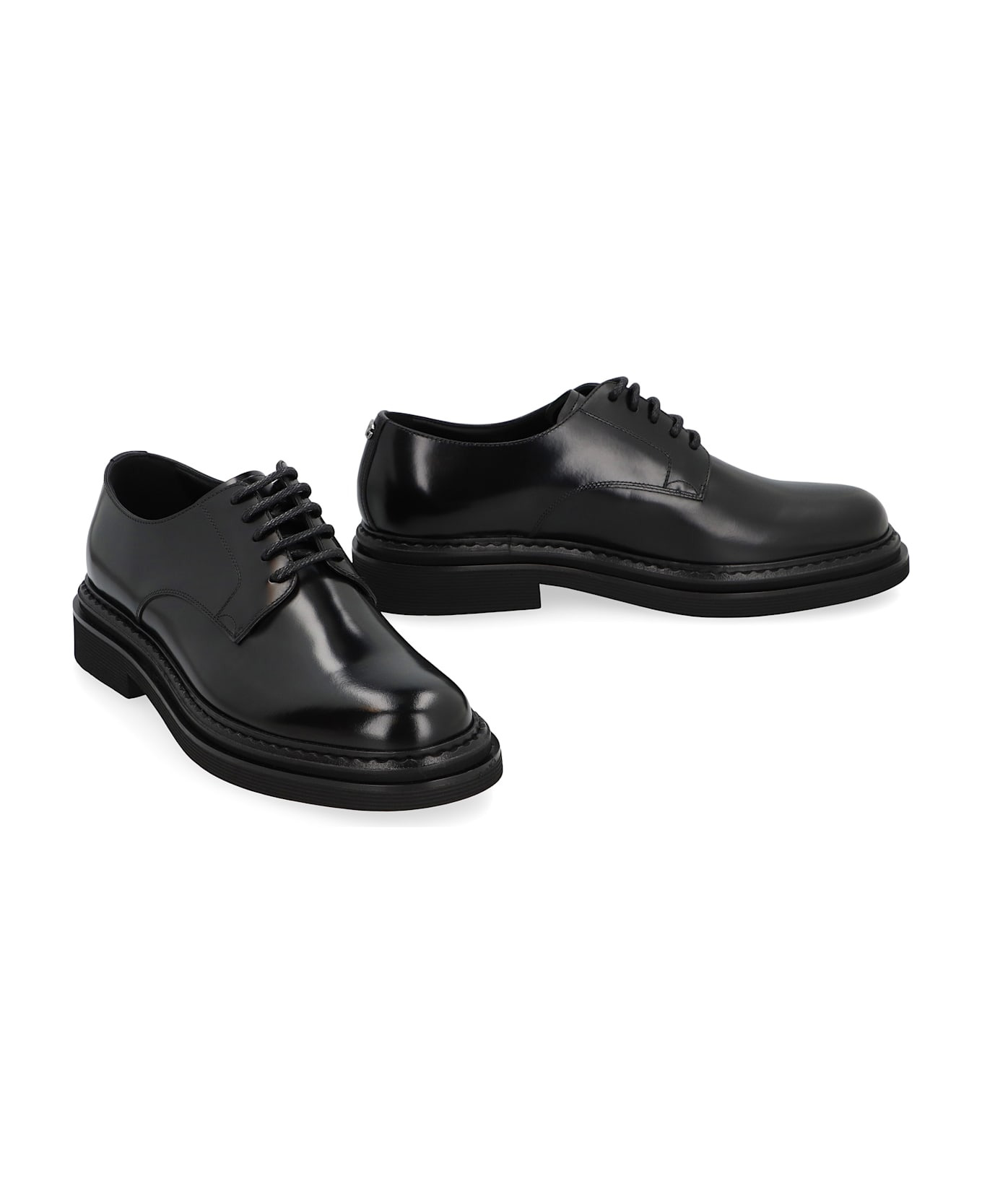 Leather Lace-up Derby Shoes - 3