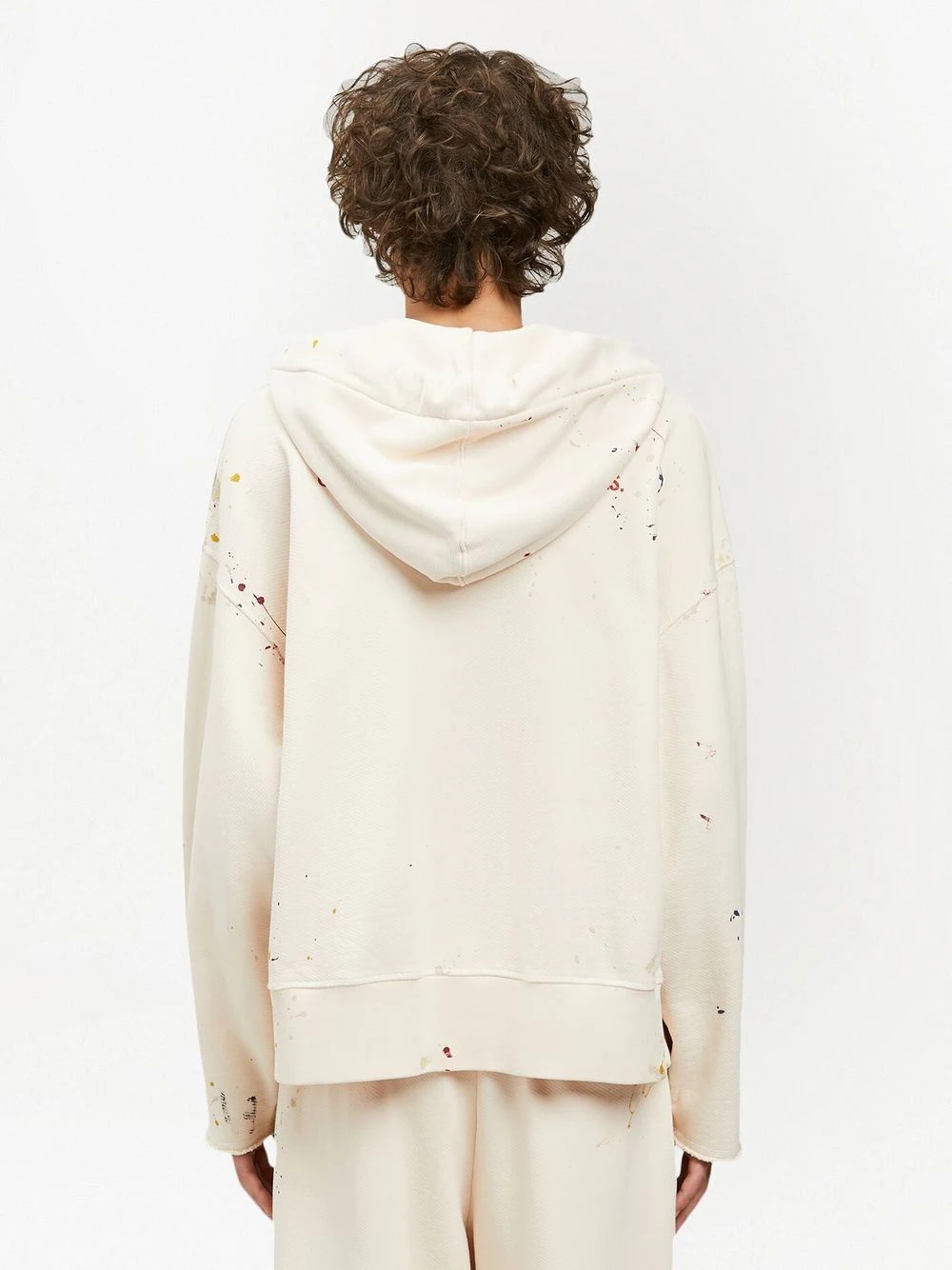 PXP PAINTED RAW CUT HOODY OFF WHITE RED - 8