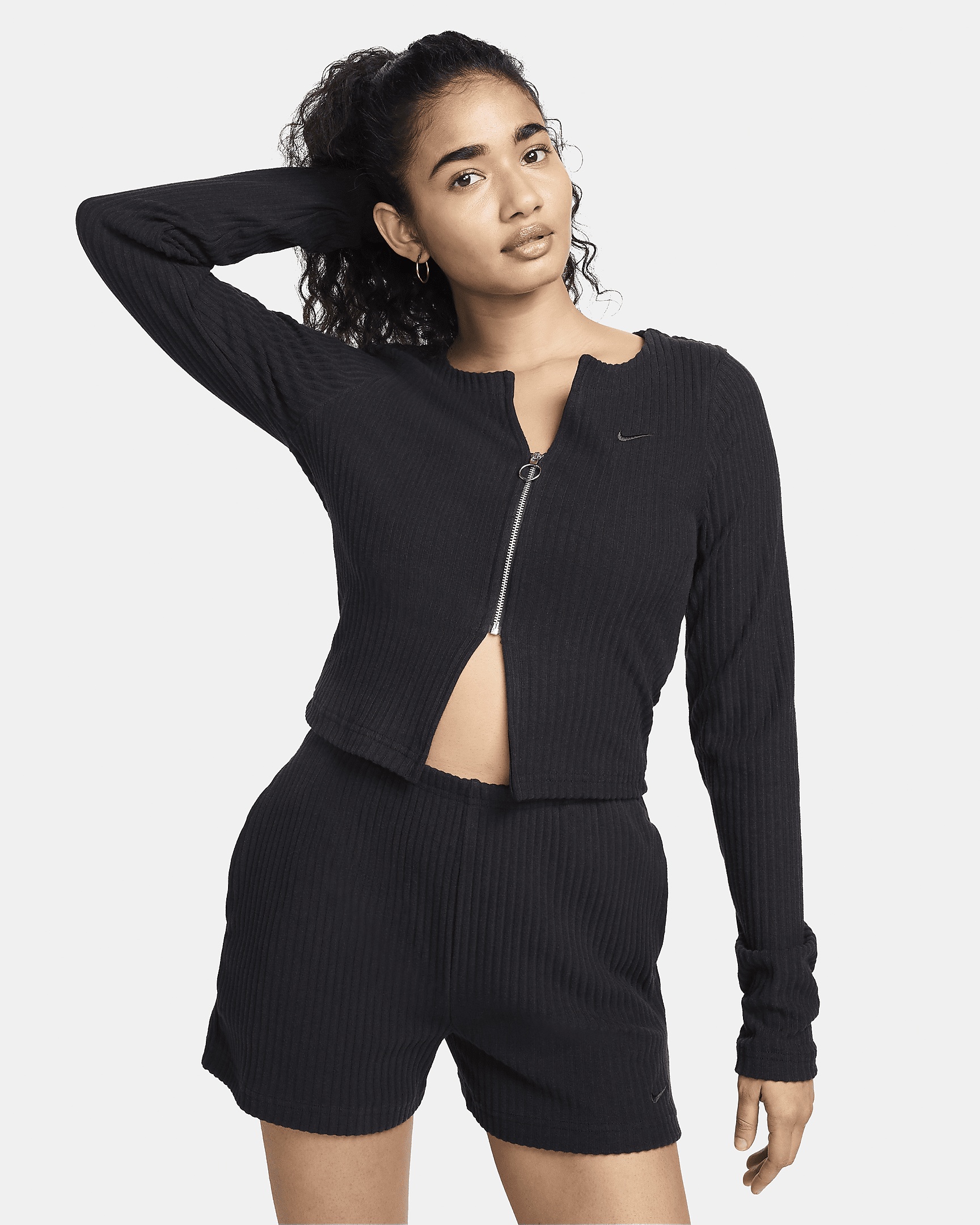 Nike Sportswear Chill Rib Women's Slim Full-Zip Cardigan - 1