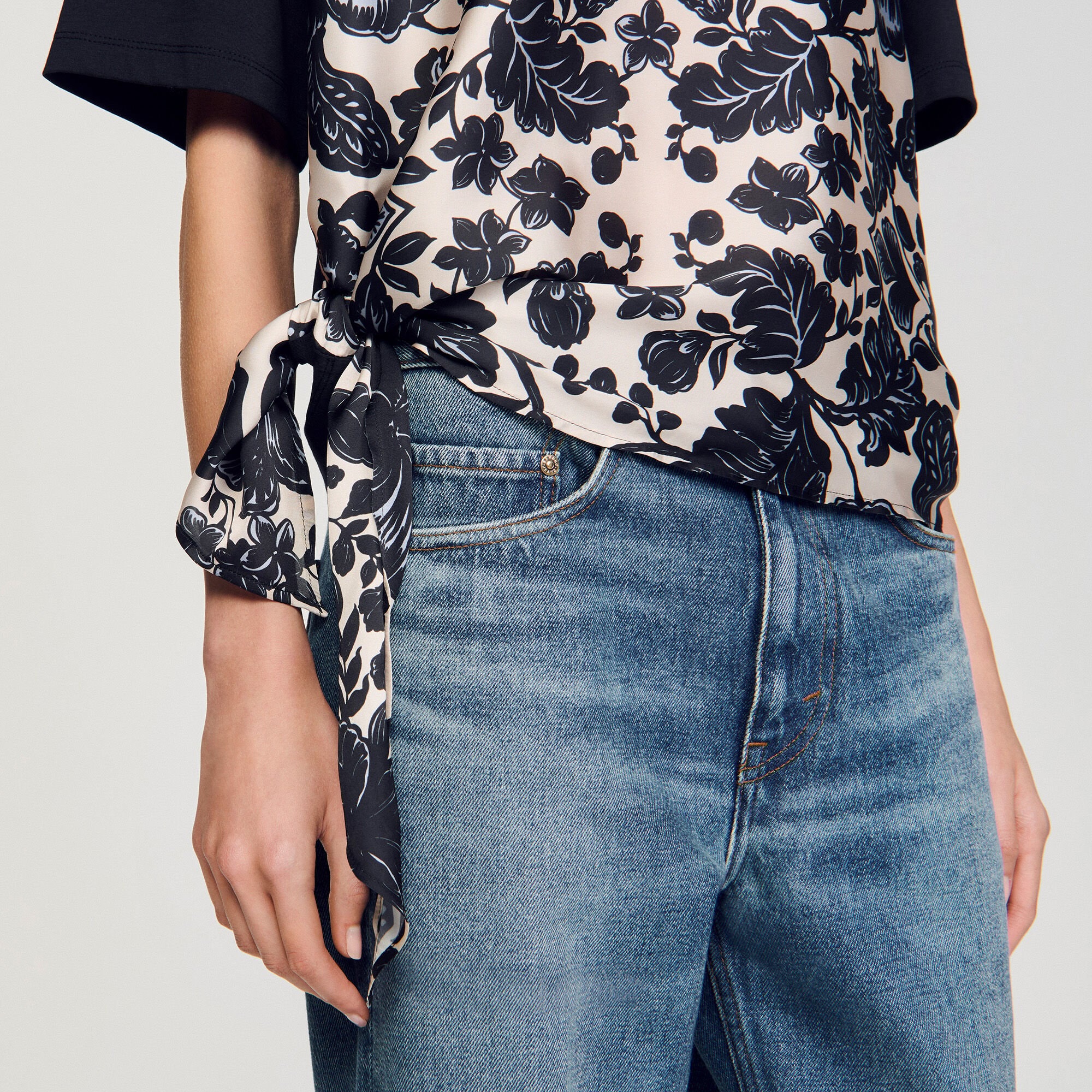 FLORAL MOTIF T-SHIRT - 3