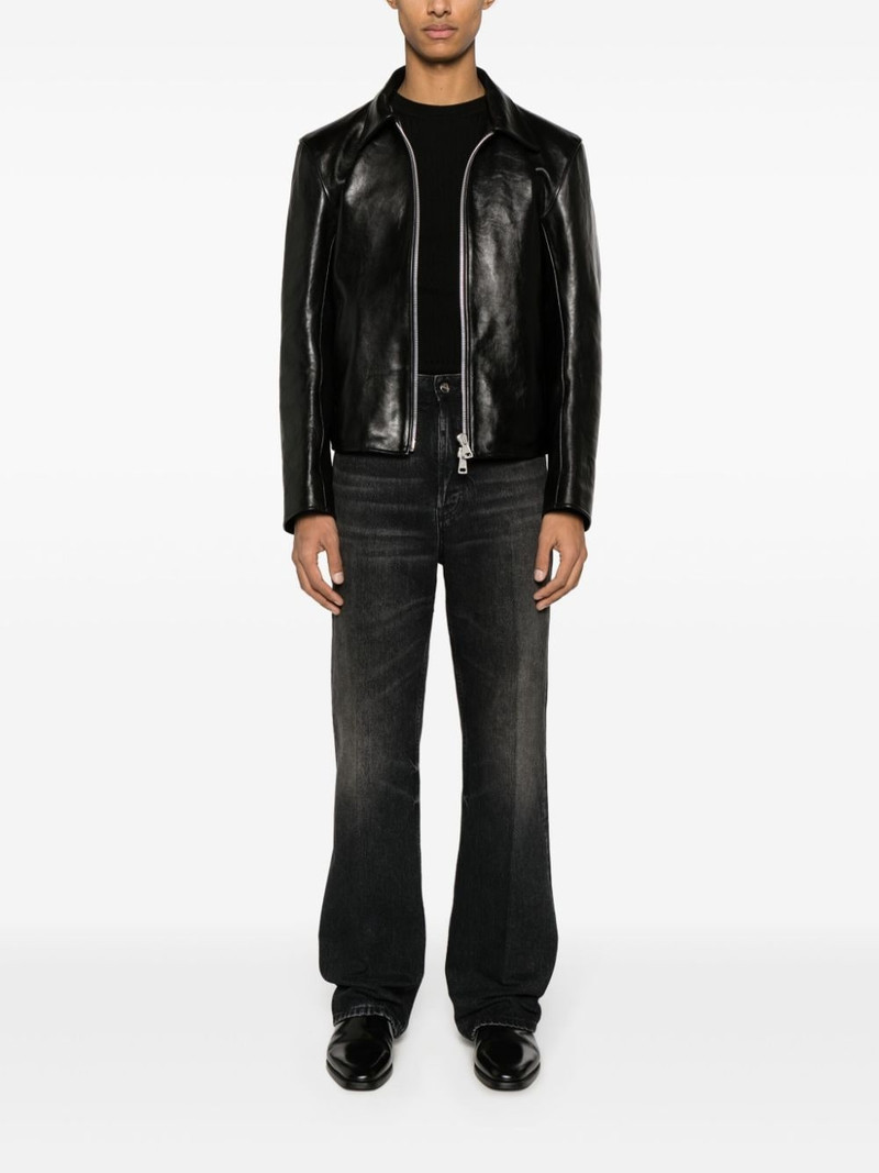FERRAGAMO logo-engraved-buttons cotton jeans outlook