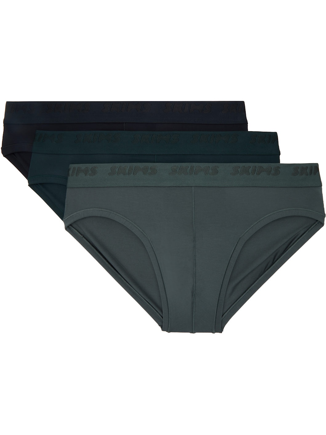 Three-Pack Multicolor SKIMS Stretch Briefs - 1
