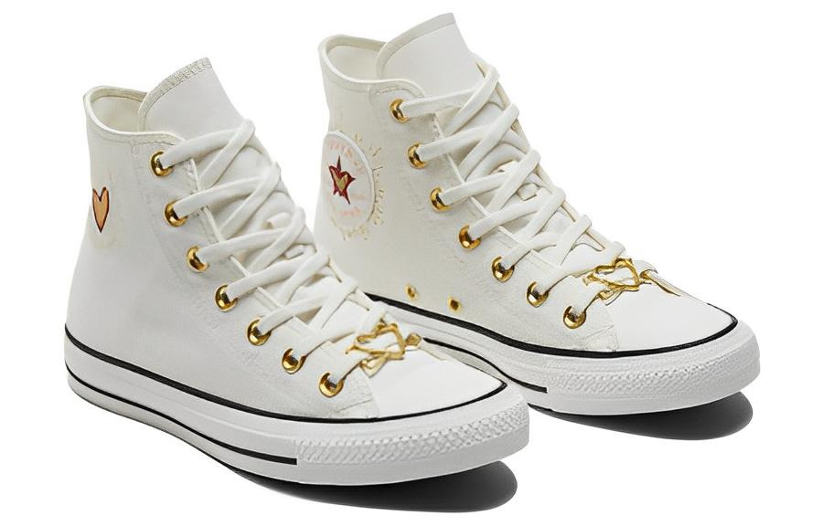 (WMNS) Converse Chuck Taylor All Star High 'Valentine's Day 2023 - Vintage White' A05139C - 3