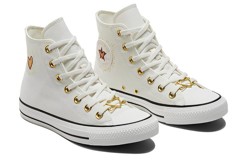 (WMNS) Converse Chuck Taylor All Star High 'Valentine's Day 2023 - Vintage White' A05139C 3