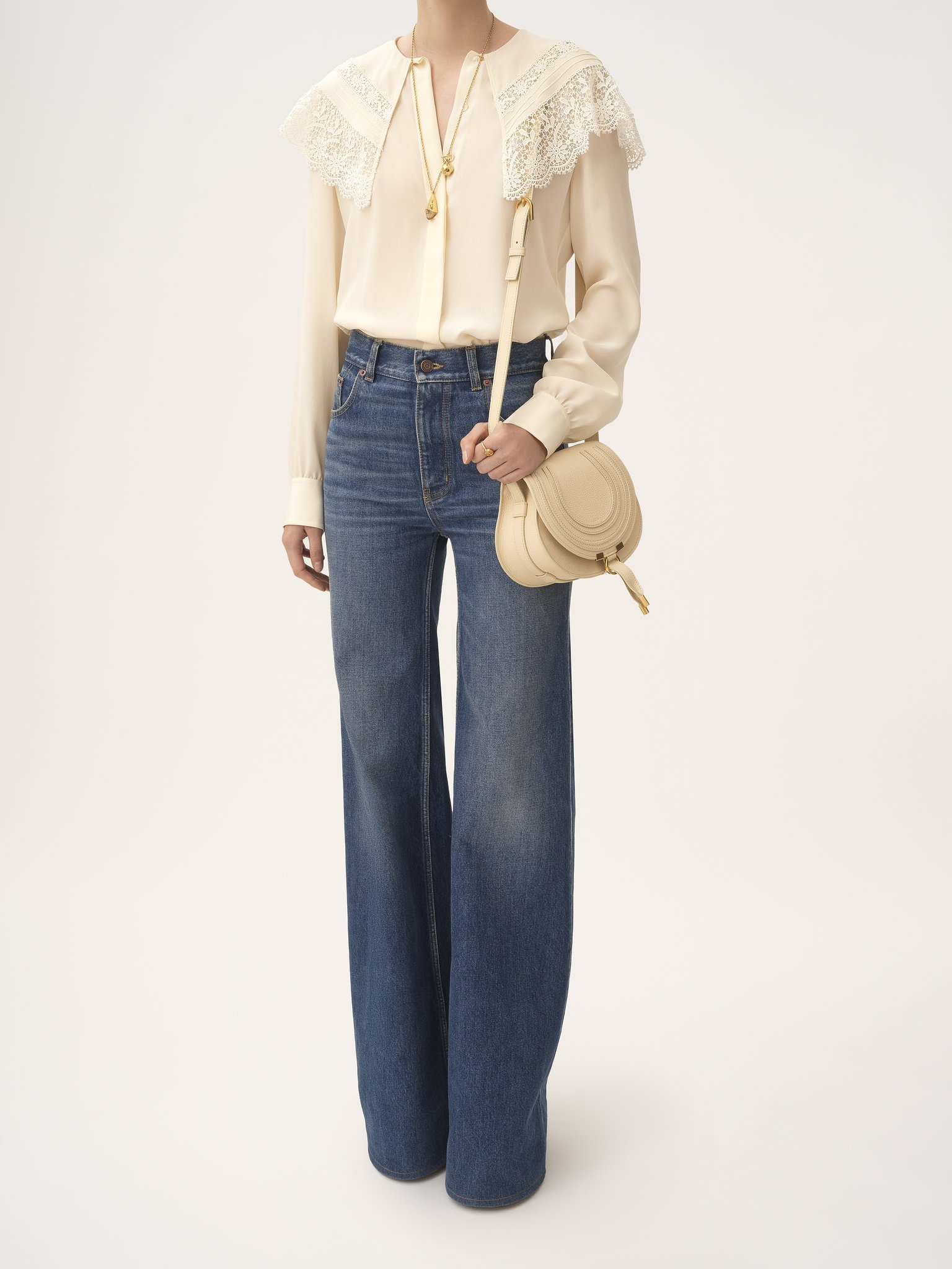SMALL MARCIE SADDLE BAG IN GRAINED LEATHER - 7