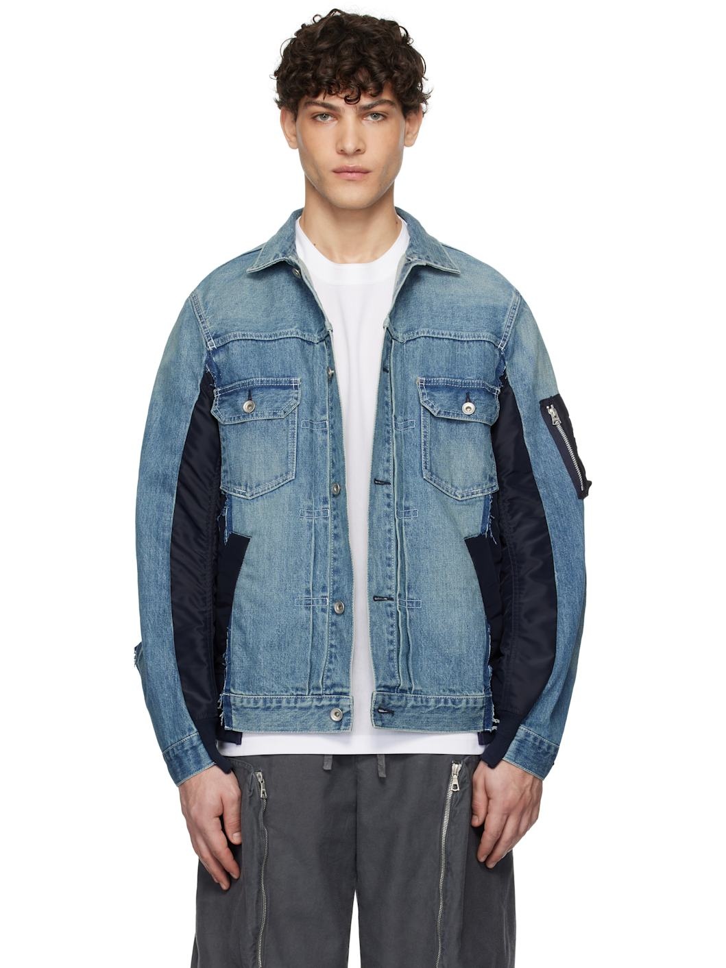 ジャケット・アウター sacai Denim Nylon Twill Jacket size 1 Sacai Denim & Nylon Twill Jacket | Nordstrom