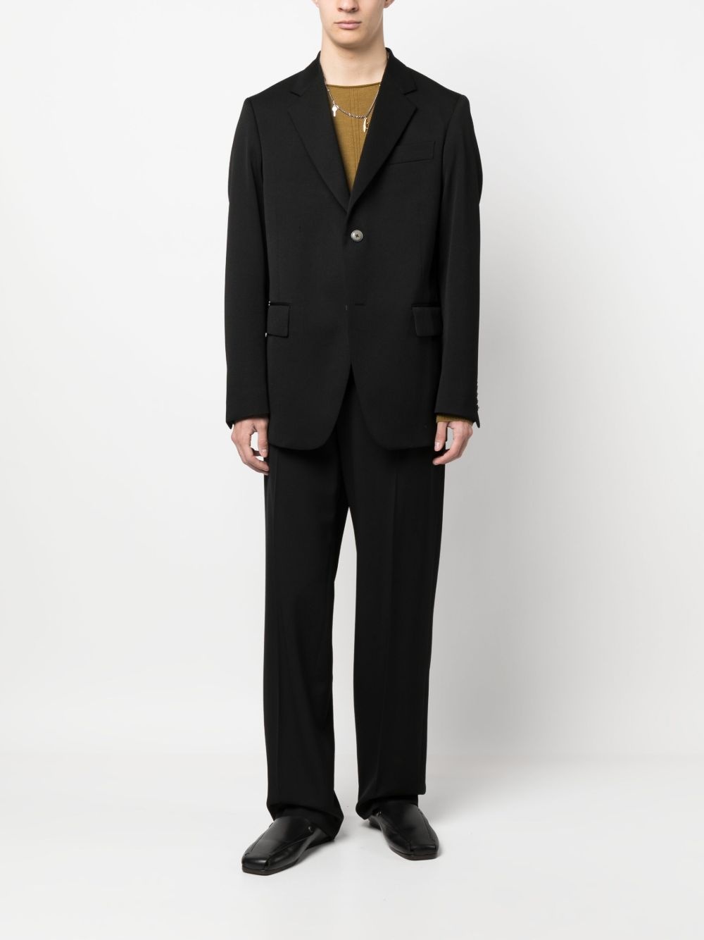 single-breasted wool blazer - 2