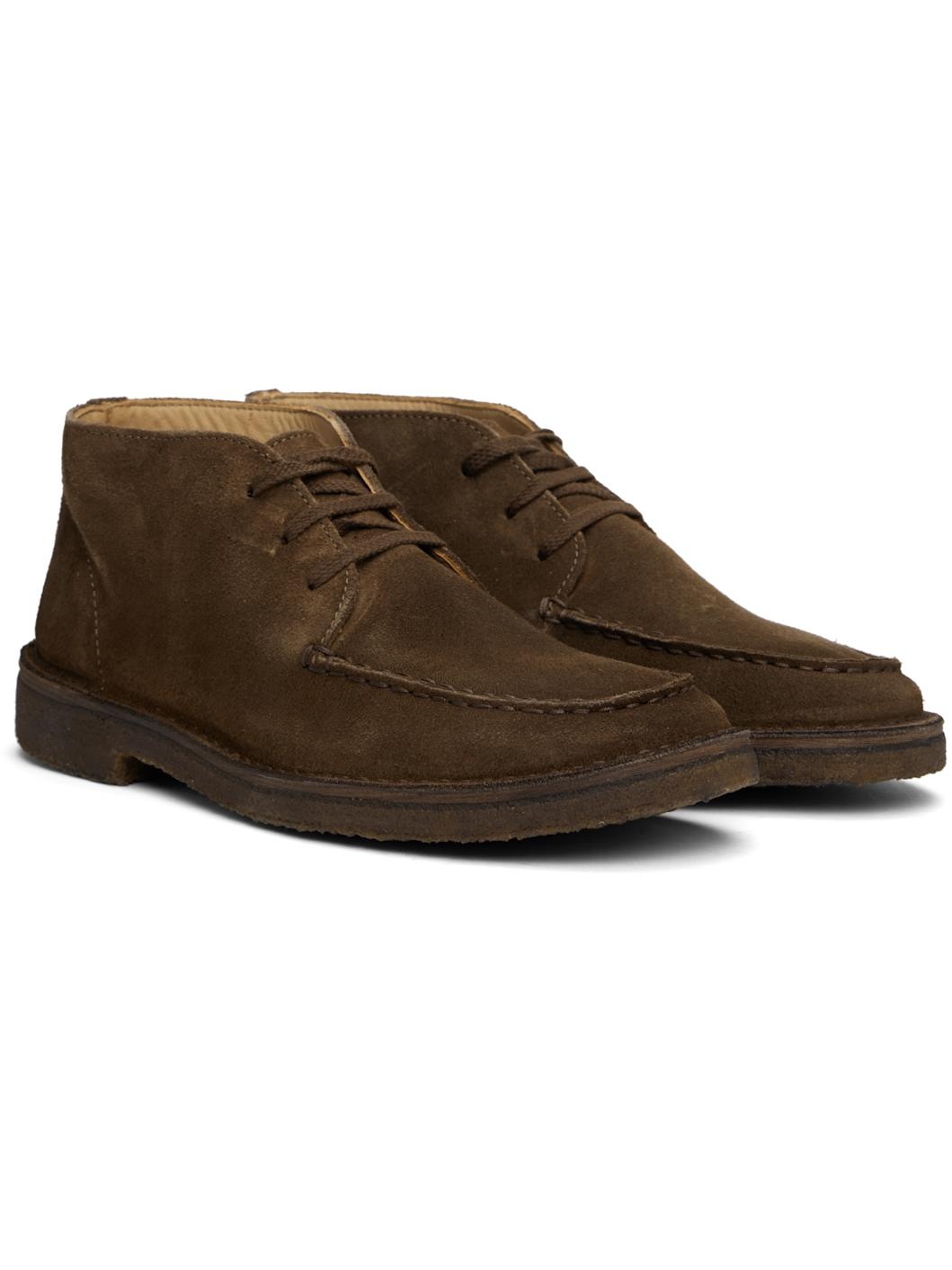 Brown Crosby Moc-Toe Chukka Boots - 4