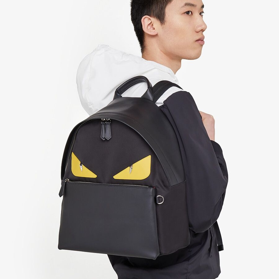 Backpack in black nylon - 5