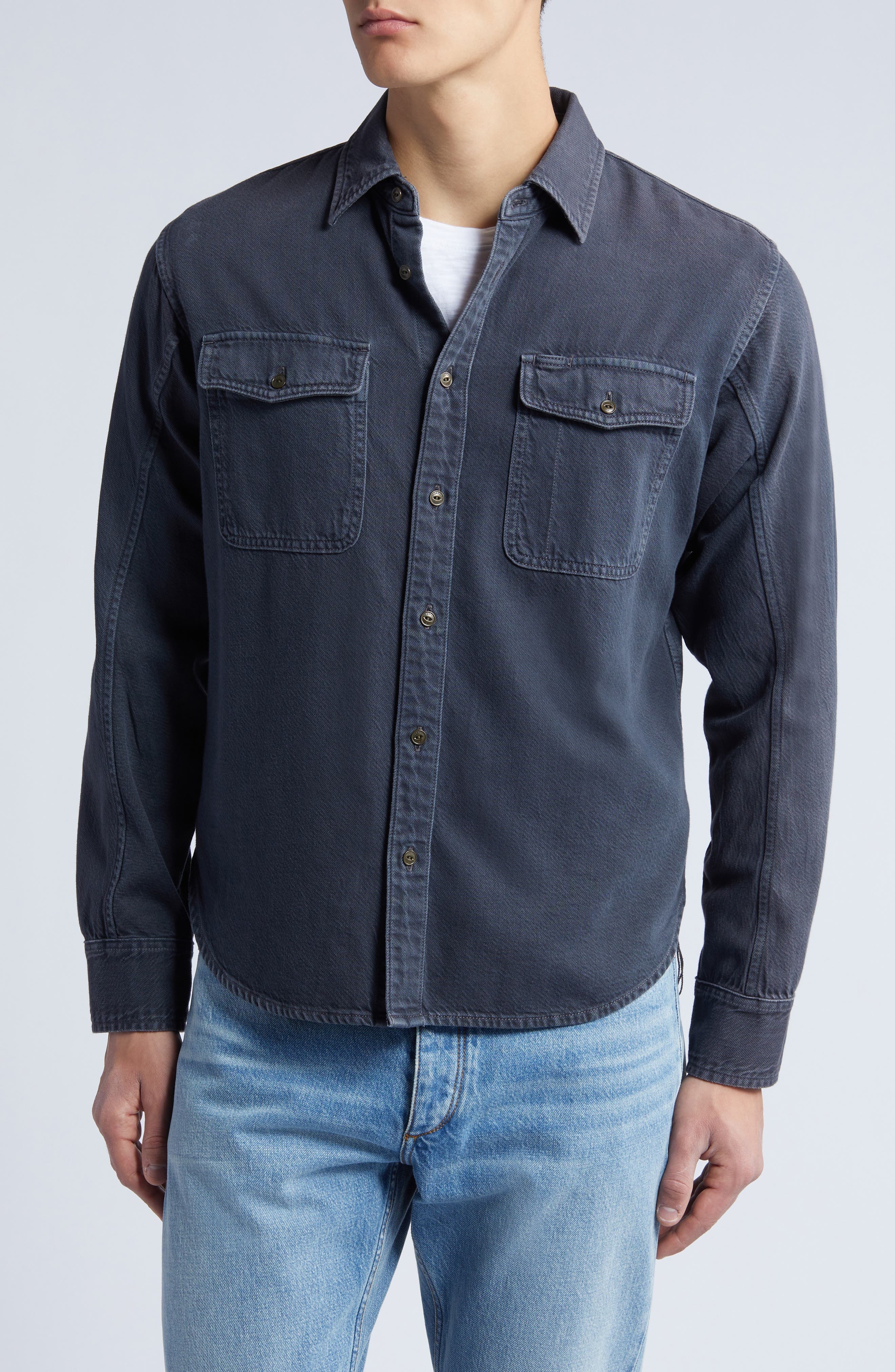 Jack Engineered Denim Button-Up Shirt - 4