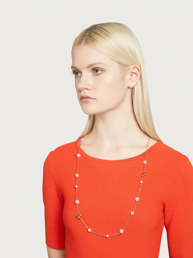 FERRAGAMO LONG 3D GANCINI NECKLACE outlook