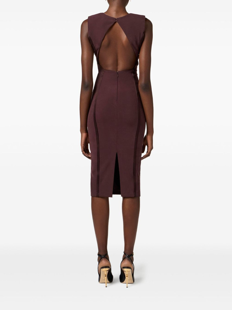 crossover lace-detail midi dress 3