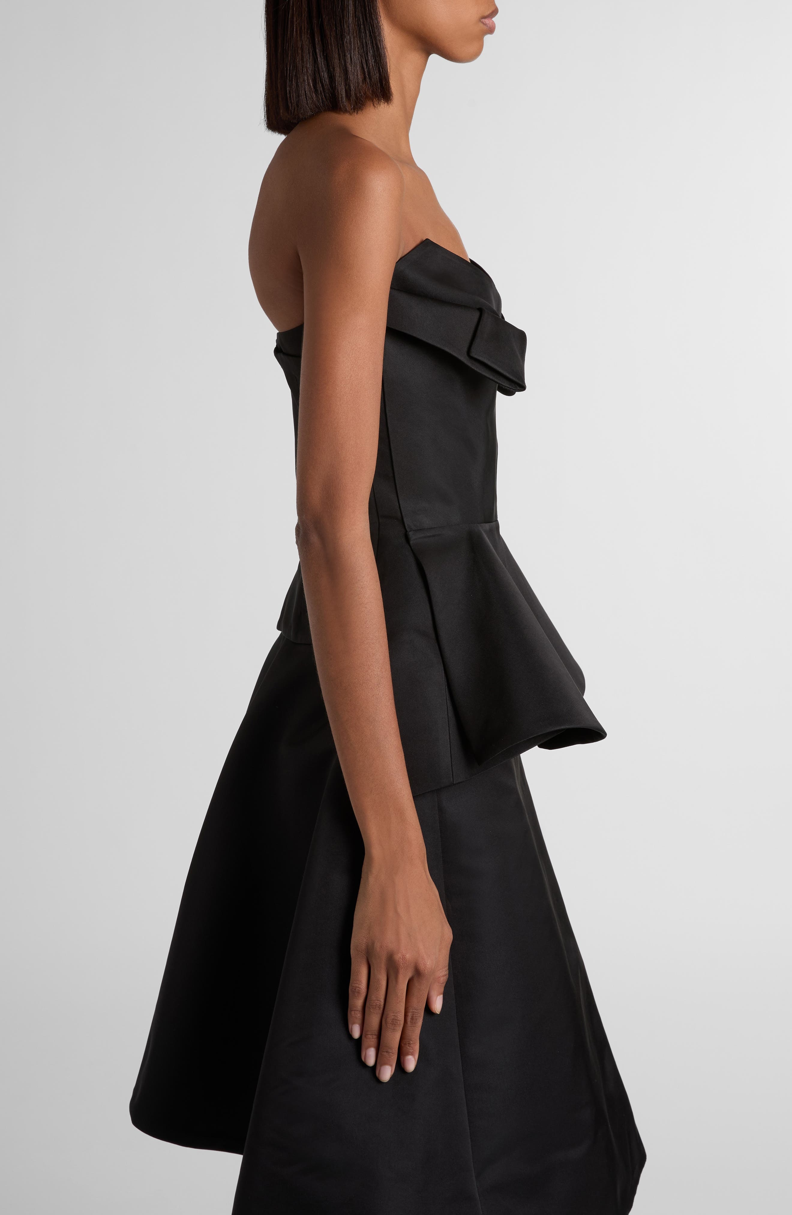 McQueen Strapless Corset Top in Black at Nordstrom - 4