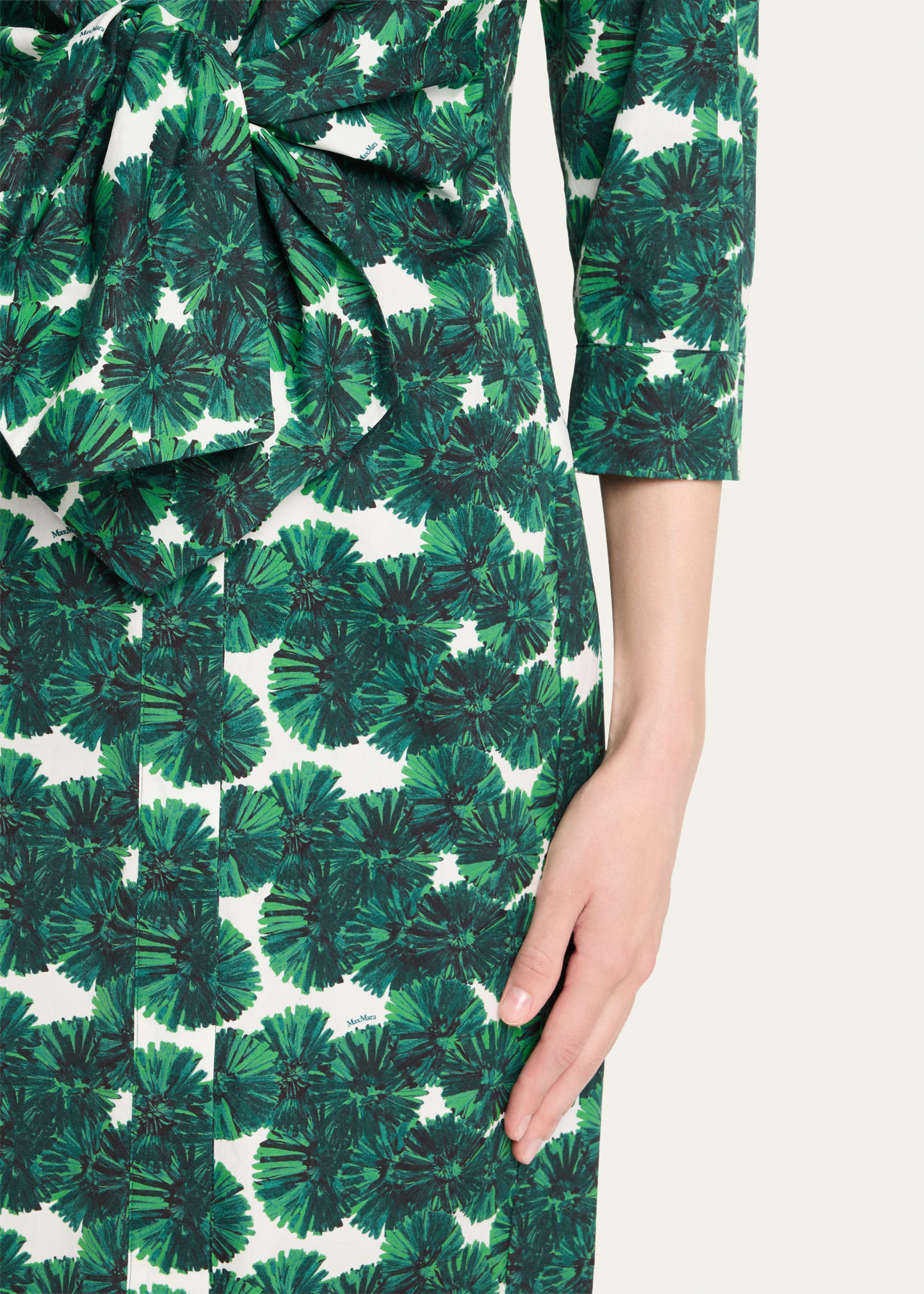Maremma Floral Waist-Tie Midi Shirtdress - 5