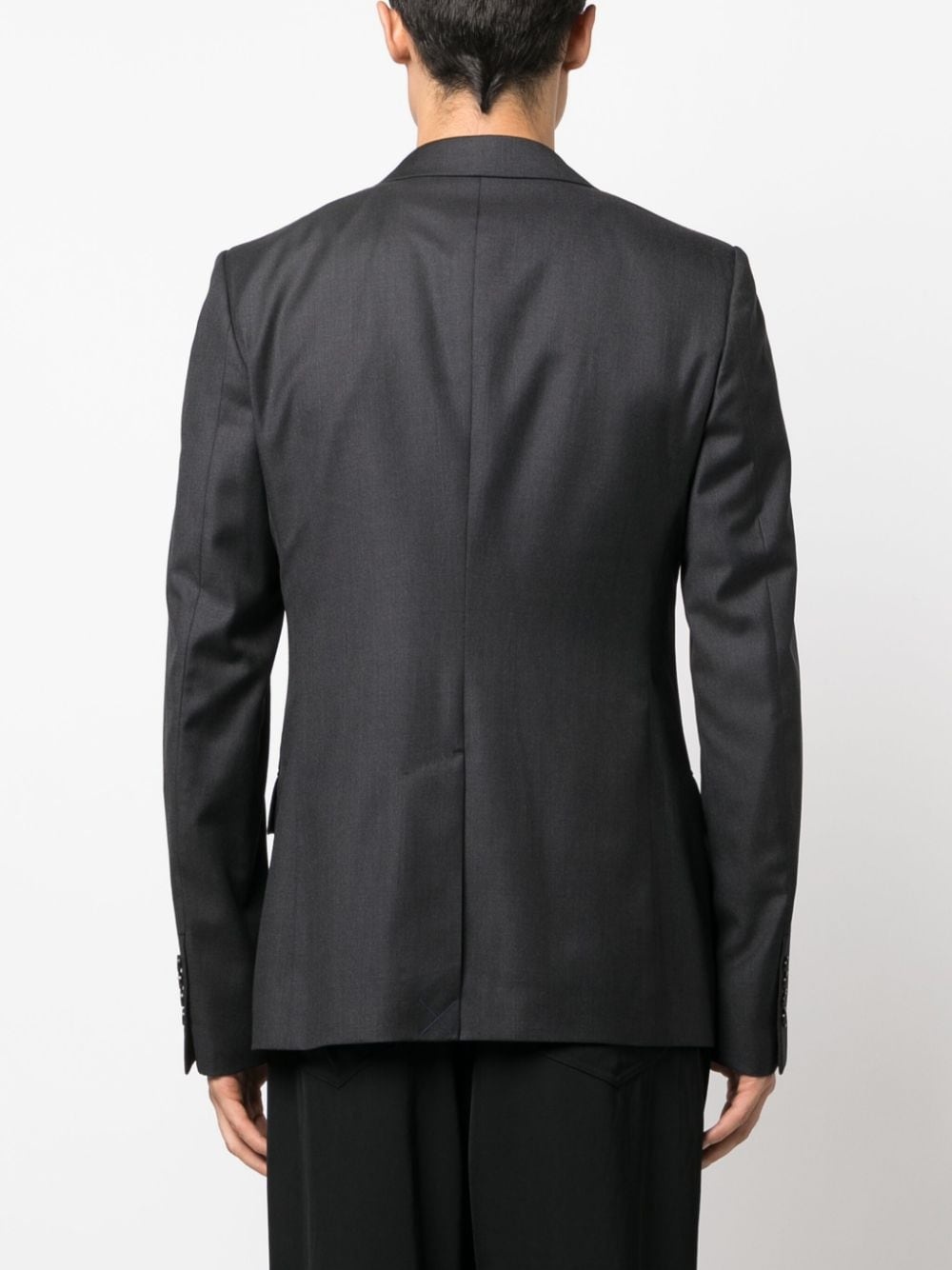 notched-lapel single-breast blazer - 4