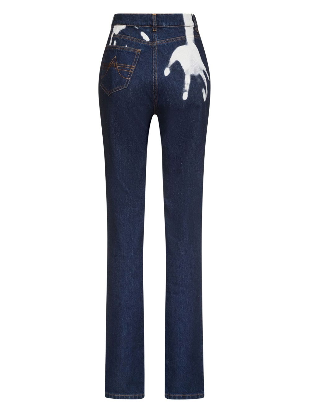 Handprint straight-leg jeans - 7